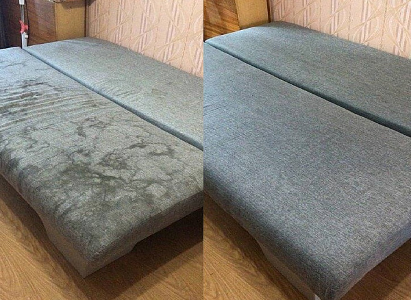 Результаты химчистки нескольких диванов
