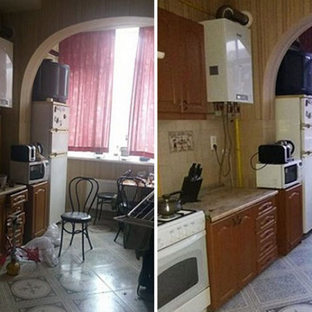 Генеральная уборка кухни в большой квартире
